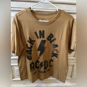 Chaser Tan Graphic Tee AC/DC